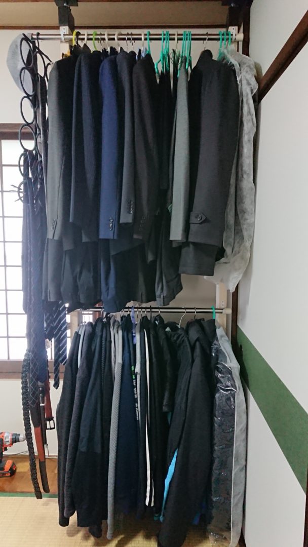 パイプハンガーDIY完成写真